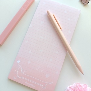 Rózsaszin tacskó jegyzettömb, Otthon & Életmód, Papír, írószer, Jegyzetfüzet & Napló, Fotó, grafika, rajz, illusztráció, MESKA