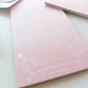 Rózsaszin tacskó jegyzettömb - otthon & életmód - papír, írószer - jegyzetfüzet & napló - Meska.hu