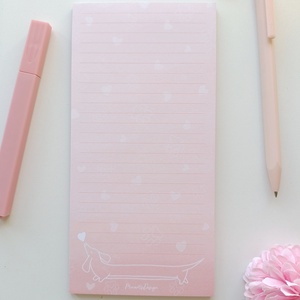 Rózsaszin tacskó jegyzettömb - otthon & életmód - papír, írószer - jegyzetfüzet & napló - Meska.hu