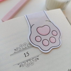 mágneses könyvjelző - cica mancs, Könyv & Zene, Könyvjelző, Papírművészet, MESKA