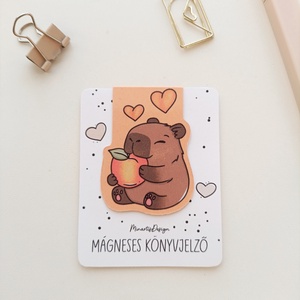 mágneses könyvjelző - kapibara - könyv & zene - könyvjelző - Meska.hu