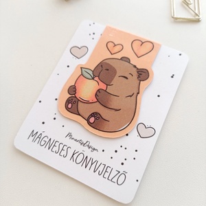 mágneses könyvjelző - kapibara - könyv & zene - könyvjelző - Meska.hu