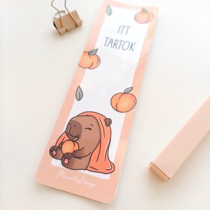 Kapibara itt tartok könyvjelző - könyv & zene - könyvjelző - Meska.hu