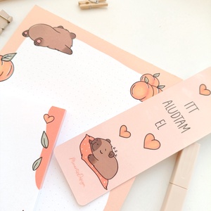 Kapibara jegyzettömb szett és könyvjelző - otthon & életmód - papír, írószer - jegyzetfüzet & napló - Meska.hu