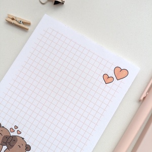 A6-os  szerelmes kapibara jegyzettömb  - otthon & életmód - papír, írószer - jegyzetfüzet & napló - Meska.hu