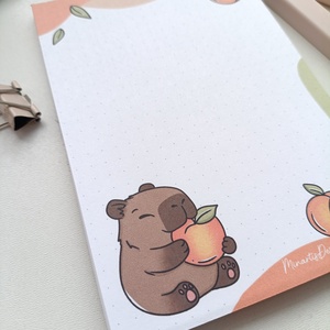 A6-os kapibara  barackos jegyzettömb  - otthon & életmód - papír, írószer - jegyzetfüzet & napló - Meska.hu