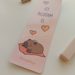 Kapibara itt aludtam el könyvjelző - könyv & zene - könyvjelző - Meska.hu