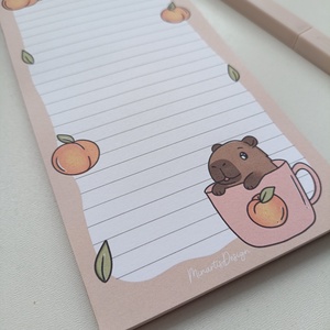 Kapibara, barackos jegyzettömb - otthon & életmód - papír, írószer - jegyzetfüzet & napló - Meska.hu