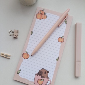 Kapibara, barackos jegyzettömb - otthon & életmód - papír, írószer - jegyzetfüzet & napló - Meska.hu