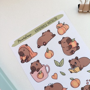 Matricaív - kapibara kapibarackok  - otthon & életmód - papír, írószer - matrica, matrica csomag - Meska.hu