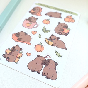 Matricaív - kapibara kapibarackok  - otthon & életmód - papír, írószer - matrica, matrica csomag - Meska.hu