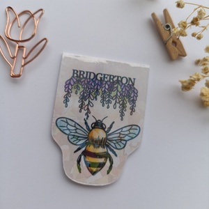 Bridgerton mágneses könyvjelző - méhecske - könyv & zene - könyvjelző - Meska.hu