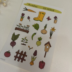 Matricaív - kert matricák, Otthon & Életmód, Papír, írószer, Matrica, matrica csomag, Fotó, grafika, rajz, illusztráció, MESKA