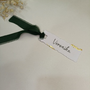 Esküvői ültető kártya arany fólia - szalag, Esküvő, Meghívó & Kártya, Ültetési rend, Papírművészet, MESKA