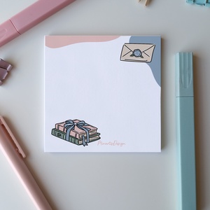 Könyvmoly, bridgerton jegyzettömb - 9x9 cm, Otthon & Életmód, Papír, írószer, Jegyzetfüzet & Napló, Fotó, grafika, rajz, illusztráció, MESKA