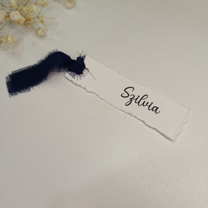 Esküvői ültető kártya szalaggal, Esküvő, Meghívó & Kártya, Ültetési rend, Papírművészet, MESKA