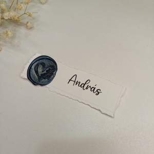 Esküvői ültető kártya - viasz pecséttel, Esküvő, Meghívó & Kártya, Ültetési rend, Papírművészet, MESKA