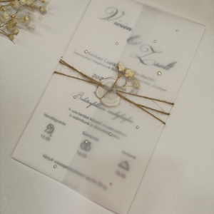 Esküvői meghívó viaszpecséttel gyöngyökkel, Esküvő, Meghívó & Kártya, Menü, Papírművészet, MESKA