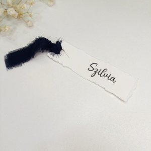 Esküvői ültető kártya szalaggal, Esküvő, Meghívó & Kártya, Ültetési rend, Papírművészet, MESKA