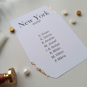 Esküvői ülésrend tépett aranyfüsttel - esküvő - meghívó & kártya - ültetési rend - Meska.hu