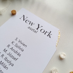 Esküvői ülésrend tépett aranyfüsttel - esküvő - meghívó & kártya - ültetési rend - Meska.hu