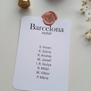 Esküvői ülésrend viaszpecséttel, Esküvő, Meghívó & Kártya, Ültetési rend, Papírművészet, MESKA