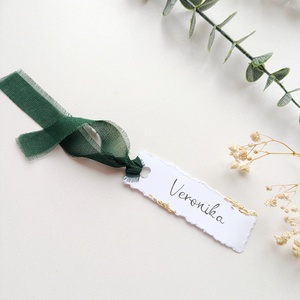 Esküvői ültető kártya - tépett arany fóliás - esküvő - meghívó & kártya - ültetési rend - Meska.hu