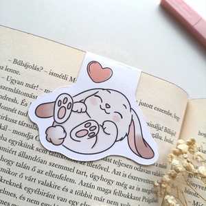 Mágneses könyvjelző - cuki nyuszi, Könyv & Zene, Könyvjelző, Papírművészet, MESKA
