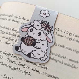 Mágneses könyvjelző - gofris bárány, Könyv & Zene, Könyvjelző, Papírművészet, MESKA