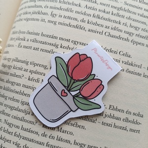 Mágneses könyvjelző - tulipán virág - könyv & zene - könyvjelző - Meska.hu