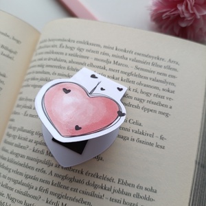 Mágneses könyvjelző - szivecske - könyv & zene - könyvjelző - Meska.hu