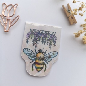 Bridgerton mágneses könyvjelző - méhecske - könyv & zene - könyvjelző - Meska.hu