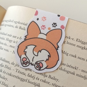 mágneses könyvjelző - corgi popó - Meska.hu