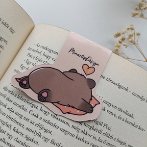 mágneses könyvjelző - könyvmoly kapibara - könyv & zene - könyvjelző - Meska.hu