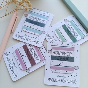 Mágneses könyvjelző - könyvmoly vagyok - könyv & zene - könyvjelző - Meska.hu