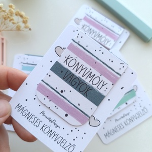 Mágneses könyvjelző - könyvmoly vagyok, Könyv & Zene, Könyvjelző, Fotó, grafika, rajz, illusztráció, MESKA