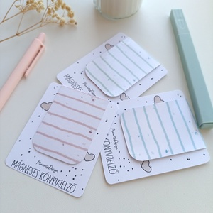 Mágneses könyvjelző - minimál csíkos - könyv & zene - könyvjelző - Meska.hu