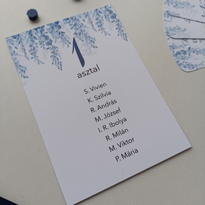 Esküvői ülés rend kék lógó virágos, Esküvő, Meghívó & Kártya, Ültetési rend, Papírművészet, MESKA