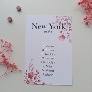 Esküvői ülés rend púderes rózsaszín virágos, Esküvő, Meghívó & Kártya, Ültetési rend, Papírművészet, MESKA