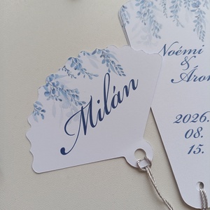 Esküvői ültetőkártya legyező formájú - esküvő - meghívó & kártya - ültetési rend - Meska.hu