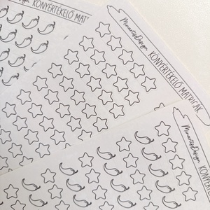 Matricaív - könyvértékelő, csillagok és spicy  - otthon & életmód - papír, írószer - matrica, matrica csomag - Meska.hu