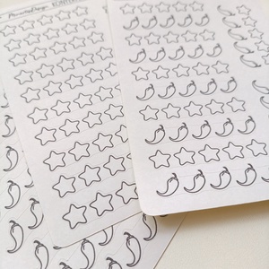 Matricaív - könyvértékelő, csillagok és spicy  - otthon & életmód - papír, írószer - matrica, matrica csomag - Meska.hu