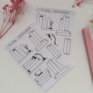 Matricaív - olvasmány könyv lista matricák - otthon & életmód - papír, írószer - matrica, matrica csomag - Meska.hu