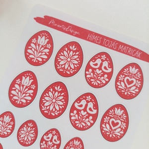 Matricaív - hímes tojás matrica - otthon & életmód - papír, írószer - matrica, matrica csomag - Meska.hu