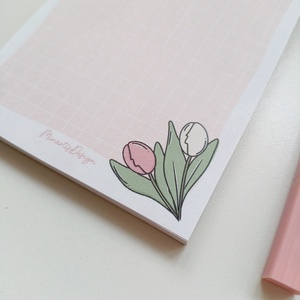 A6-os  jegyzettömb - tavaszi tulipános - otthon & életmód - papír, írószer - jegyzetfüzet & napló - Meska.hu