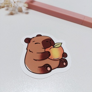 Kapibara matrica  - otthon & életmód - papír, írószer - matrica, matrica csomag - Meska.hu