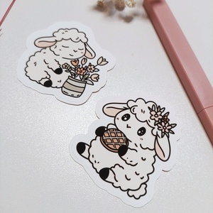 Tavaszi cuki bárányka matrica , Otthon & Életmód, Papír, írószer, Matrica, matrica csomag, Fotó, grafika, rajz, illusztráció, MESKA