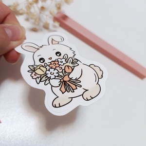 Tavaszi húsvéti nyuszi matrica  - otthon & életmód - papír, írószer - matrica, matrica csomag - Meska.hu