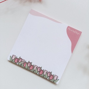Tavaszi tulipános jegyzettömb - 9x9 cm, Otthon & Életmód, Papír, írószer, Jegyzetfüzet & Napló, Fotó, grafika, rajz, illusztráció, MESKA