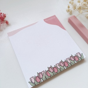 Tavaszi tulipános jegyzettömb - 9x9 cm - otthon & életmód - papír, írószer - jegyzetfüzet & napló - Meska.hu